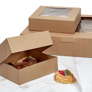Premium Kraft Rectangle Automatic Cake Boxes <b>Top</b> <b>Loading</b> with Tray Tool - Product Image 1