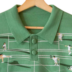 Pull de tennis en tricot fin, fil texturé doux, design graphique de terrain, vêtements d'hiver de qualité supérieure, coupe décontractée, tricot décontracté - Product Image 3