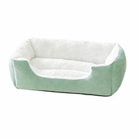 Coussin carré en peluche pour chat et chien, lavable, douillet, chaud et antidérapant pour petits et moyens animaux