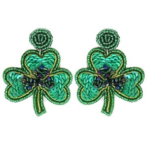 Pendientes de sombrero del Día de San Patricio Pendientes de sombrero de trébol Pendientes de trébol verde Joyas de sombrero de temática irlandesa - Product Image 3