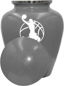 Urna de cremación de jugador de baloncesto, urna funeraria personalizada para adultos humanos para amantes del baloncesto, urna personalizada gris, tamaño personalizado - Product Image 2