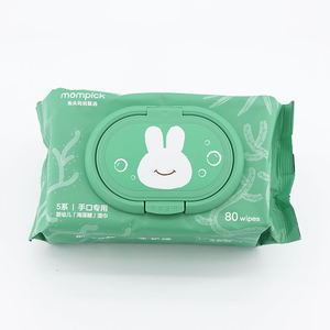 Uniquality Lingettes Humides Bébé 80 Lingettes Nettoyage Mains et Bouche Soin Peaux Sensibles Sans Parfum Sans Alcool Non-Tissées - Product Image 4
