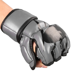 Muay Thai, la mejor calidad, Ufc Mma, guantes de medio dedo, guantes de boxeo ganadores, guantes de cuero de vaca Real, guantes de agarre Mma - Product Image 4