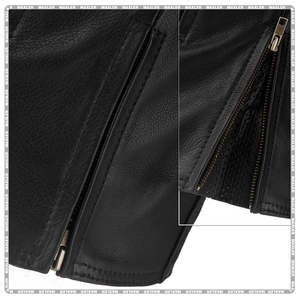 Veste en cuir de moto pour femmes | Veste de motard élégante | Veste d'équitation en cuir durable approuvée CE - Product Image 4