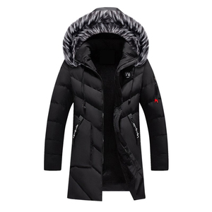 Chaqueta Parka cálida de invierno a prueba de viento para hombre de la mejor calidad 100% tela de lona con cuello levantado de nailon - Product Image 1