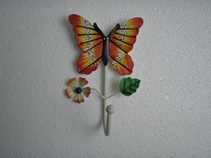 Belle conception Simple fer Robe crochet métal papillon motif mural pour vêtements pour chambre ou placard Application - Product Image 4