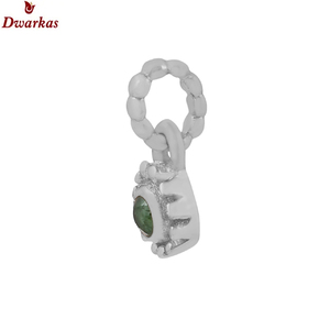 Collar clásico con colgante de piedras preciosas de cuarzo verde de Plata de Ley 925 con ajuste de bisel, regalo para damas y niñas - Product Image 2