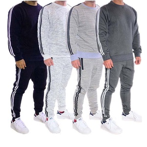 Conjunto de chándal de manga larga para hombre, sudadera con forro polar y cremallera, parte superior inferior, Jogging, gimnasio, contraste y Lisa, disponible en talla grande - Product Image 6