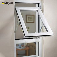 Eloyd Auvents d'extérieur pliants à triple vitrage et à ouverture verticale pour fenêtre Auvents modernes vintage en bois et aluminium Persienne à cadre en acier