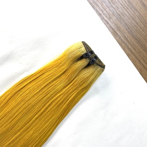 Extensiones de cabello alineadas Remy virgen de doble trama vietnamita Premium estilo de onda HD de alta calidad Thanh Hair T26 100g todos los colores - Product Image 5