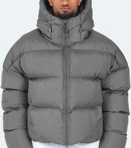 Blouson matelassé en toile pour homme, léger, chaud, respirant, avec doublure en bambou, tailles et couleurs personnalisables, logo frontal pour les détaillants - Product Image 5