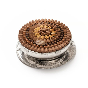 Cuenco de Chocolate con acabado martillado, vajilla para el hogar, cuenco para servir de Chocolate, cuenco de Metal moderno con soporte dulce para catering de boda - Product Image 3