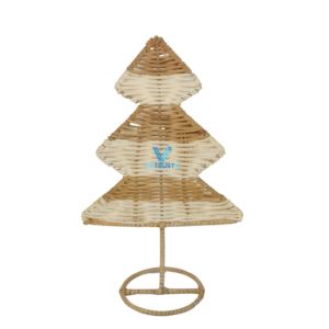 Pino de ratán hecho a mano duradero, decoración navideña de temporada, centro de mesa de vacaciones, decoración moderna para el hogar de invierno, tamaño personalizado - Product Image 5