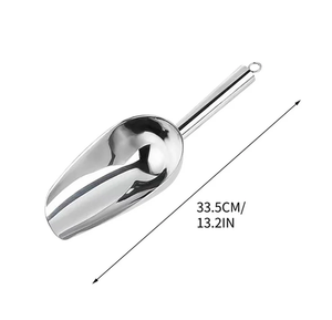 ที่ตักน้ำแข็งสแตนเลสแบบโบราณสำหรับบาร์ปาร์ตี้อุปกรณ์ในครัวพลั่วตักน้ำตาลอาหารแห้งขนมน้ำแข็ง - Product Image 6