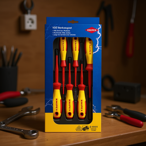 Knipex VDE Slotted/Phillips/Pozidriv <b>Screwdriver</b> <b>Set</b> 6-Piece Kit - Product Image 3