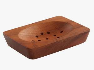 Luxury Durable Wooden Soap Dish Holder with Water <b>Drain</b> for Bathroom & Kitchen Sink-Eco-Friendly Home Accessory - Product Image 3