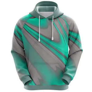 OEM Custom Men's Oversized <b>Plain</b> <b>Sweatshirts</b> with Hood Embossed DTG Print Pocket Winter Warm Cotton Streetwear Blank Hoodies - Product Image 1