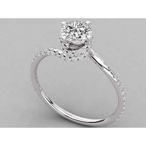 Anillo Solitario de Oro de 14K para Mujer con Diamante Cultivado en Laboratorio - Product Image 6