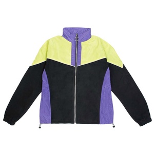 Chaqueta cortavientos de nailon transpirable para hombre al por mayor, logotipo personalizado, cortavientos, diseño de bloque de color, fábrica, talla grande, cremallera, exterior - Product Image 1