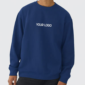 เสื้อสเวตเชิ้ตคอกลมทรงหลวมแบบสั่งทำพิเศษ คุณภาพสูง ผ้าหนา สีพื้น แฟชั่นสำหรับผู้ชาย - Product Image 1