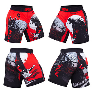 Pantalones Cortos Personalizados de Secado Rápido y Cintura Media para Hombre, Pantalones Cortos con Abertura Lateral Alta, Estampado por Sublimación para Deportes, Muay Thai, Boxeo y Lucha Libre de Artes Marciales - Product Image 4
