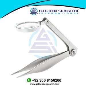 Pinzas de ortodoncista dental con lupa, instrumentos de laboratorio dental médico, herramientas de odontología edentulosas - Product Image 5