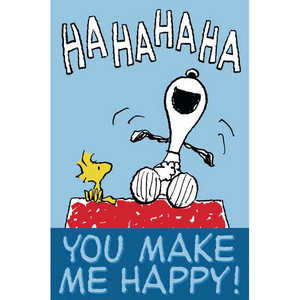 Carte postale pour les fans de Peanuts, tu me fais du bien - Carte de vœux faite à la main - Product Image 1