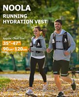 Gilet de course tendance pour femmes et hommes, en polyester léger, imperméable, durable, avec fermeture éclair, hydratation, deux flacons souples de 500 ml, portable