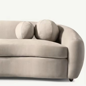 Sofá de Cuero Auténtico de Tres Plazas, Estilo Escandinavo/Europeo, Moderno y de Lujo, para Villa/Almacén, Muebles para el Hogar - Product Image 1