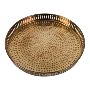 ถาดเสิร์ฟอาหารทองเหลืองถาดเสิร์ฟอาหารแบบโบราณสำหรับบ้านหรูหรา - Product Image 6