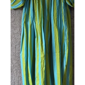 Brilliant Yellowish-Green <b>Boho</b> Maxi <b>Dress</b> Elegant Empire Waistline Customizable Breathable <b>Summer</b> Floor-Length for Leisure - Product Image 4