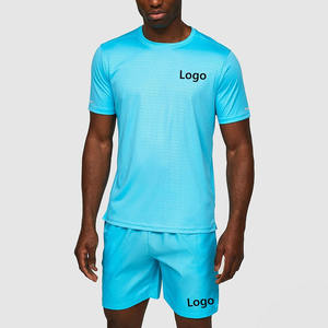 Vente en gros Streetwear décontracté pour hommes, sports d'été, survêtement de gymnastique, t-shirt à manches courtes à la mode surdimensionné, ensemble 2 pièces pour hommes - Product Image 2