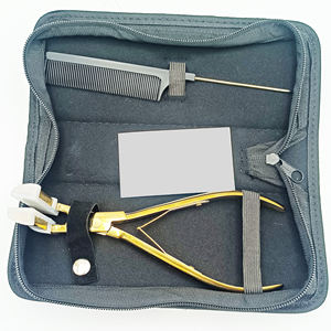 Pince d'extension de cheveux en acier inoxydable de couleur personnalisée Kit d'outils d'extension de cheveux multifonctionnels Pinces pour extension de cheveux - Product Image 2