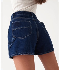 กางเกงยีนส์ขาสั้นเอวสูงของผู้หญิงกางเกงขาสั้นผ้าคอตตอนเอวสูงระบายอากาศได้ดีแฟชั่นฤดูร้อน - Product Image 6