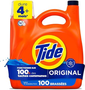 Adoucissant textile liquide Tide, parfum lavande, jetable, 105 fl oz, 80 lavages, compatible HE - Product Image 1