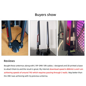 높은 이득 10dBi 옴니 듀얼 밴드 2.4G & 5.8G WiFi 고무 안테나 SMA 남성 신호 향상 - Product Image 6