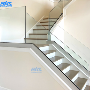 Système de balustrade en verre trempé avec profilé en U en aluminium, balustrade sans cadre, pour villa, balcon, <span class=keywords><strong>escalier</strong></span>, usage commercial extérieur - Product Image 5