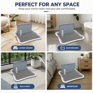Inodoro para perros grandes de 60 cm con protector antisalpicaduras alto, bandeja de entrenamiento para cachorros, envío directo desde la UE, en stock en Polonia - Product Image 2