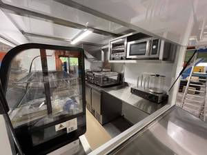 <b>Fiberglass</b> Mobile Food Trailer Stainless Steel Frame Rust Resistant Snack Kitchen Truck for Outdoor Retail - Product Image 2