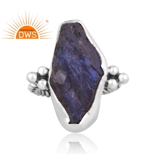 Handmade Oxidized Sterling Silver Natural <b>Labradorite</b> Gemstone Stackable <b>Ring</b> Jewelry For Women Gift For Her - Product Image 2