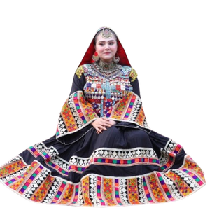 Afghan Maxi kabul ชุดเดรส Pashtun afghani ชุดสูทชุดลำลองแบบดั้งเดิมสำหรับผู้หญิง - Product Image 2