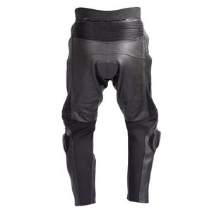 Color negro liso de buena calidad para hombre, pantalones de cuero de PU de imitación, pantalones de motocicleta de Venta caliente personalizados para niños - Product Image 2
