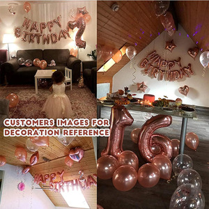 Kit de Decoración de Globos Metálicos de Feliz Cumpleaños para Fiestas - Colores Surtidos - Product Image 3