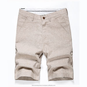 Pantalones cortos informales finos de lino para hombre, Bermudas cortas a la moda para playa, pantalones de chándal transpirables, color gris, para verano - Product Image 3