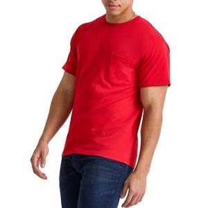 Heavyweight 210g Men's <b>T</b>-<b>shirts</b> <b>With</b> <b>Pocket</b> Regular Fit Breathable Short Sleeve <b>With</b> Silk Screen Printing Soft <b>T</b>-<b>Shirts</b> For Men - Product Image 4