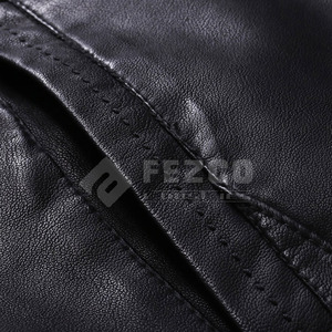 Chaqueta de Cuero Vacuno de Alta Calidad con Cuello Alto, Logotipo Frontal, Impermeable, Transpirable, Chaqueta de Invierno, Servicio OEM Disponible - Product Image 4