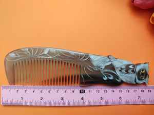 Peigne à cheveux en corne de buffle de qualité supérieure écologique Peigne à poche à dents larges fait à la main Artisanat naturel rustique Religieux moderne - Product Image 5