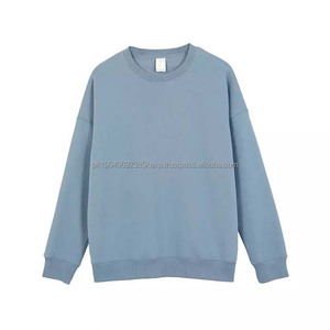 Logo personnalisé 330GSM sweats haute qualité basiques à manches longues Vintage 100% coton polaire blanc uni hommes sweat 2025 - Product Image 3