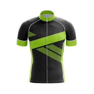 Maillot de cyclisme à manches courtes en polyester et élasthanne respirant à séchage rapide personnalisé en gros pour la sublimation - Product Image 2