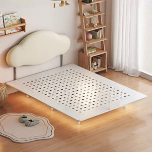 <span class=keywords><strong>Lit</strong></span> en acier au carbone ultra-fin réglable avec dossier en cuir et lumière à capteur, design moderne pour hôtel, chambre et appartement - Product Image 6